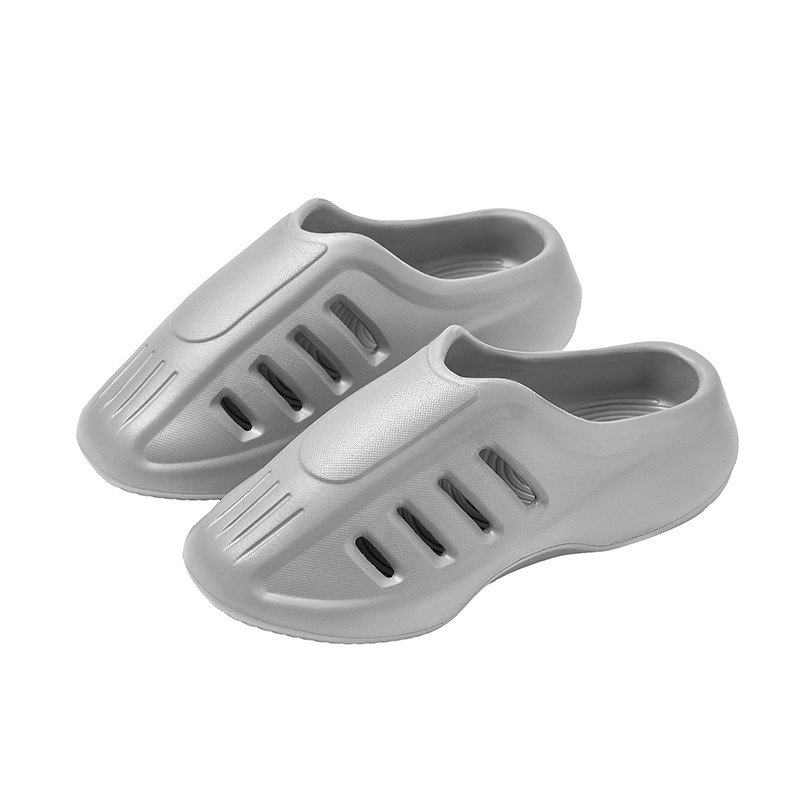 Pantofi Slip-On pentru bărbați, talpă groasă, vârf perforat, seria Shark, partea superioară EVA, talpă EVA, talpă turnată prin injecție, stil de plajă