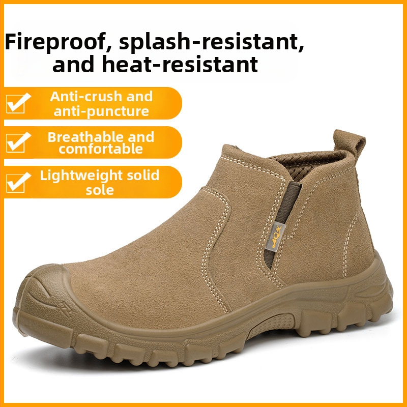 Žieminiai darbo batai su plieniniu pirštu, vilnos įdaila, velūras viršus, atsparūs perforacijai ir smūgiams