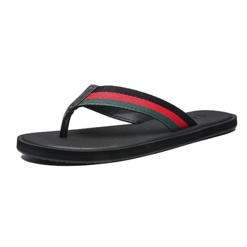 Lu Lanson Flip-flops bărbați — partea superioară din denim, talpă EVA, papuci de plajă cu deget deschis, primăvara 2024