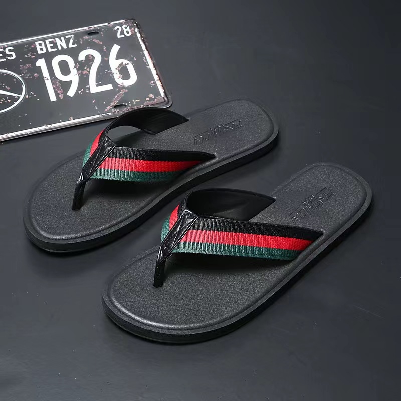 Lu Lanson Flip-flops bărbați — partea superioară din denim, talpă EVA, papuci de plajă cu deget deschis, primăvara 2024