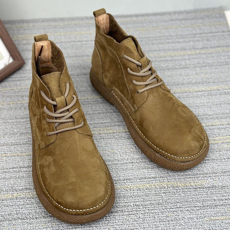 Мъжки ботуши Мартин - PU горна част, PU стелка, инжекционно оформена подметка, нисък квадратен ток 1–3 см (есен 2025)