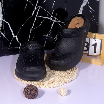 Papuci casual bărbați, Crocs stil, vârf închis, partea superioară EVA și talpa EVA, slip-on