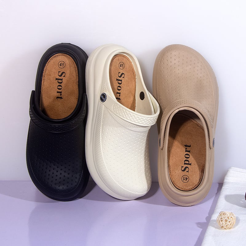 Papuci casual bărbați, Crocs stil, vârf închis, partea superioară EVA și talpa EVA, slip-on