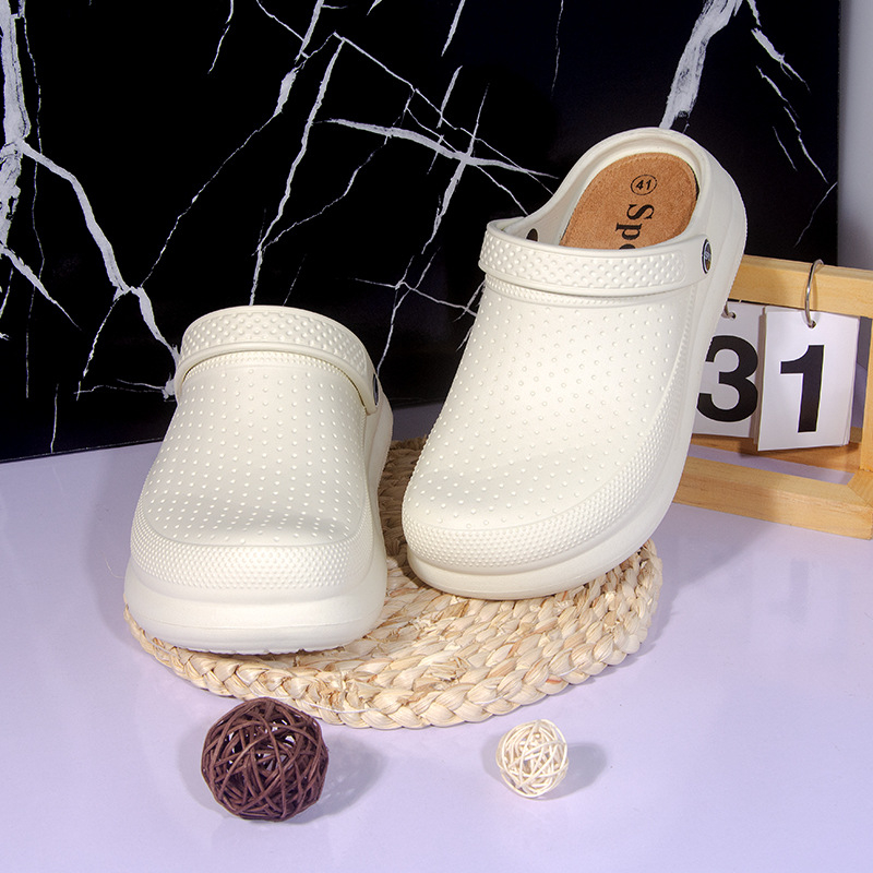 Papuci casual bărbați, Crocs stil, vârf închis, partea superioară EVA și talpa EVA, slip-on