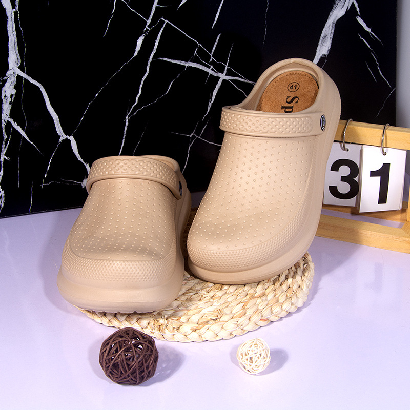 Papuci casual bărbați, Crocs stil, vârf închis, partea superioară EVA și talpa EVA, slip-on