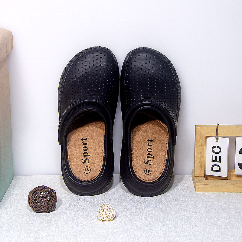 Papuci casual bărbați, Crocs stil, vârf închis, partea superioară EVA și talpa EVA, slip-on