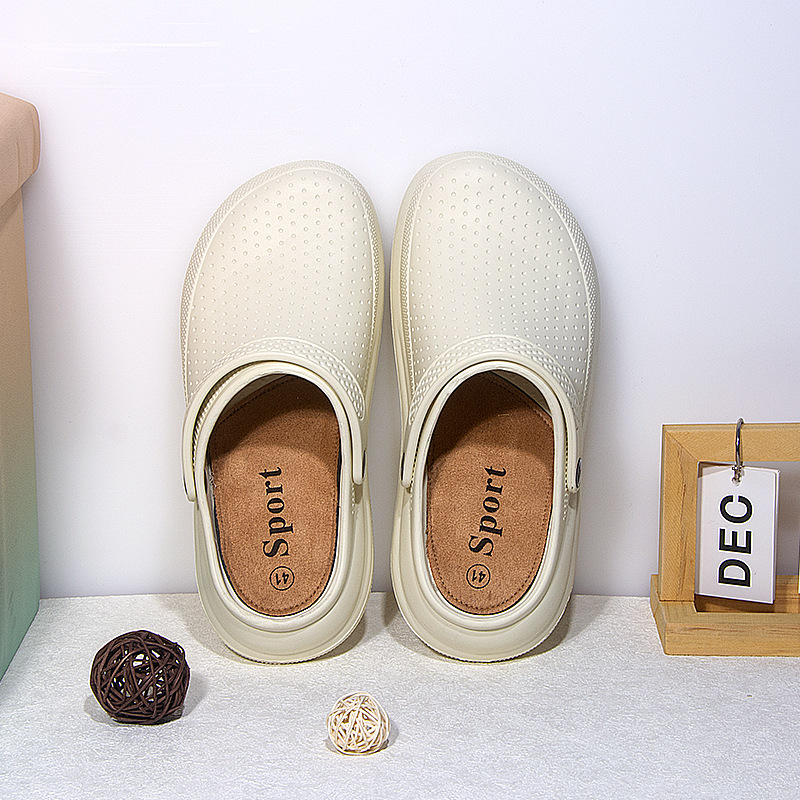 Papuci casual bărbați, Crocs stil, vârf închis, partea superioară EVA și talpa EVA, slip-on
