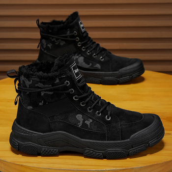 Pārgājienu kurpes ar augstu augšdaļu, fleece odere, priekšējā šņorēšana, vulkanizēta dabīgā gumijas zole, Phylon vidējā zole