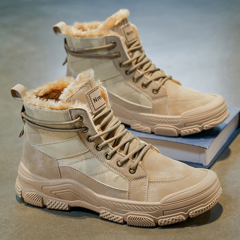 Pārgājienu kurpes ar augstu augšdaļu, fleece odere, priekšējā šņorēšana, vulkanizēta dabīgā gumijas zole, Phylon vidējā zole