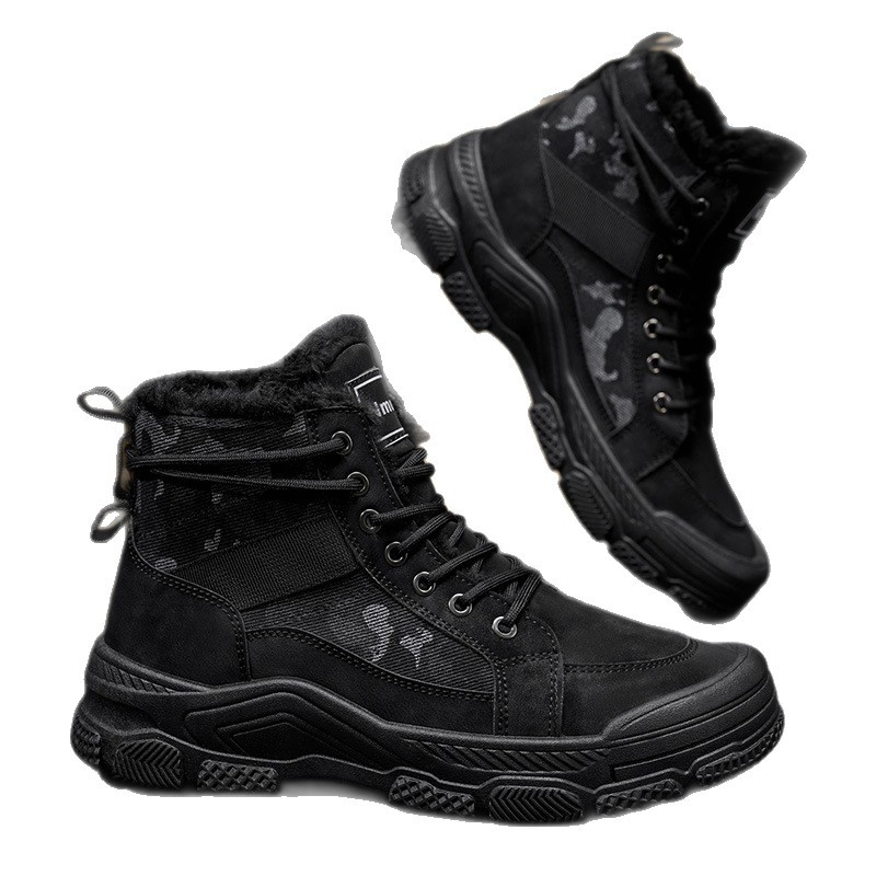 Pārgājienu kurpes ar augstu augšdaļu, fleece odere, priekšējā šņorēšana, vulkanizēta dabīgā gumijas zole, Phylon vidējā zole