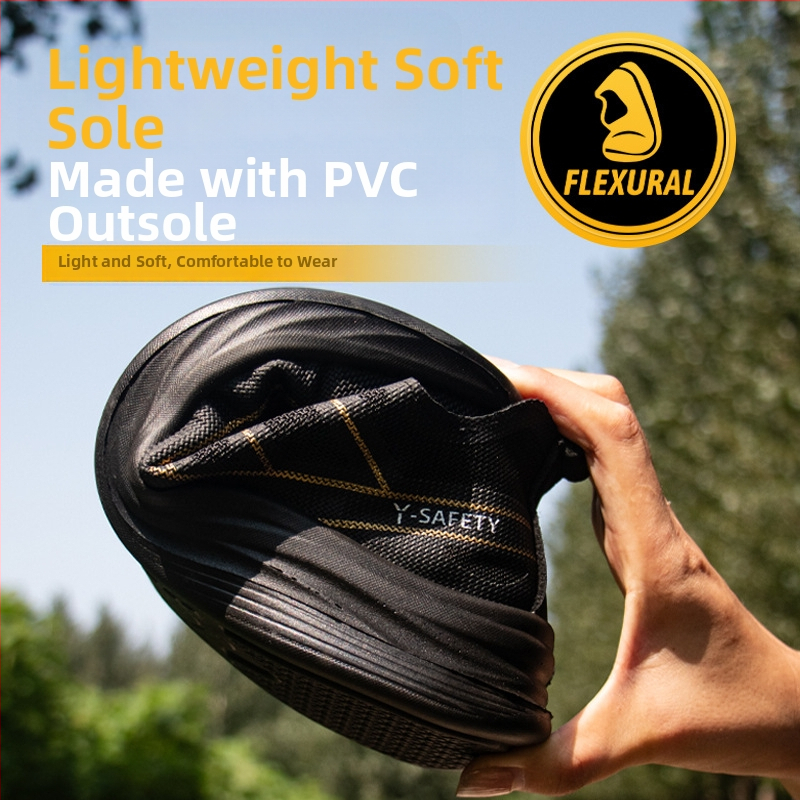 Darba drošības apavi ar pret sitienu un perforācijas aizsardzību, viegli, elpojoši, pretslīdoši un izturīgi, materiāls: lidot tīkla materiāls