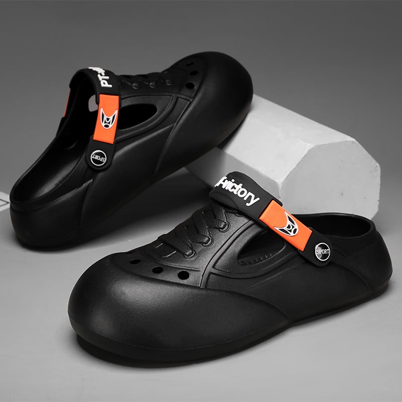 Sandale bărbătești Crocs-style pentru vară – partea superioară EVA, talpă EVA, stil tineret, închidere Foot-set, vara 2024