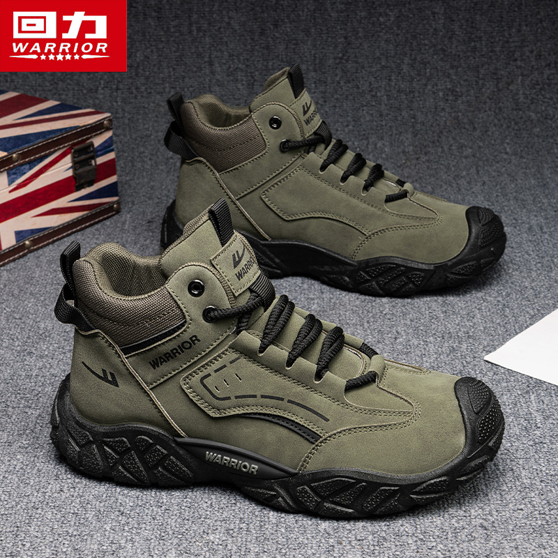 Meeste kõrged matkasaapad, ülaosa tekstiil, kinnitatav nööridega, PVC-injektsioonitald, ümmargune varvas, sobivad vabaaegseks ja matkamiseks