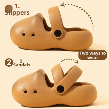 Flashy Capybara vaikų EVA paplūdimio bateliai - perforuoti, minkštas padas, unisex, vidaus/ išorės naudojimui, 2025 vasara, Zhejiang'e pagaminti