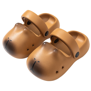 Flashy Capybara vaikų EVA paplūdimio bateliai - perforuoti, minkštas padas, unisex, vidaus/ išorės naudojimui, 2025 vasara, Zhejiang'e pagaminti