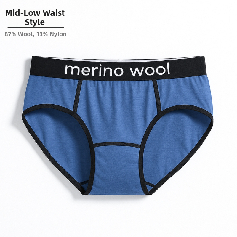 Naiste meriinovillast aluspüksid – õhukesed sportlikud aluspüksid, madal vöökoht, 100% meriinovill