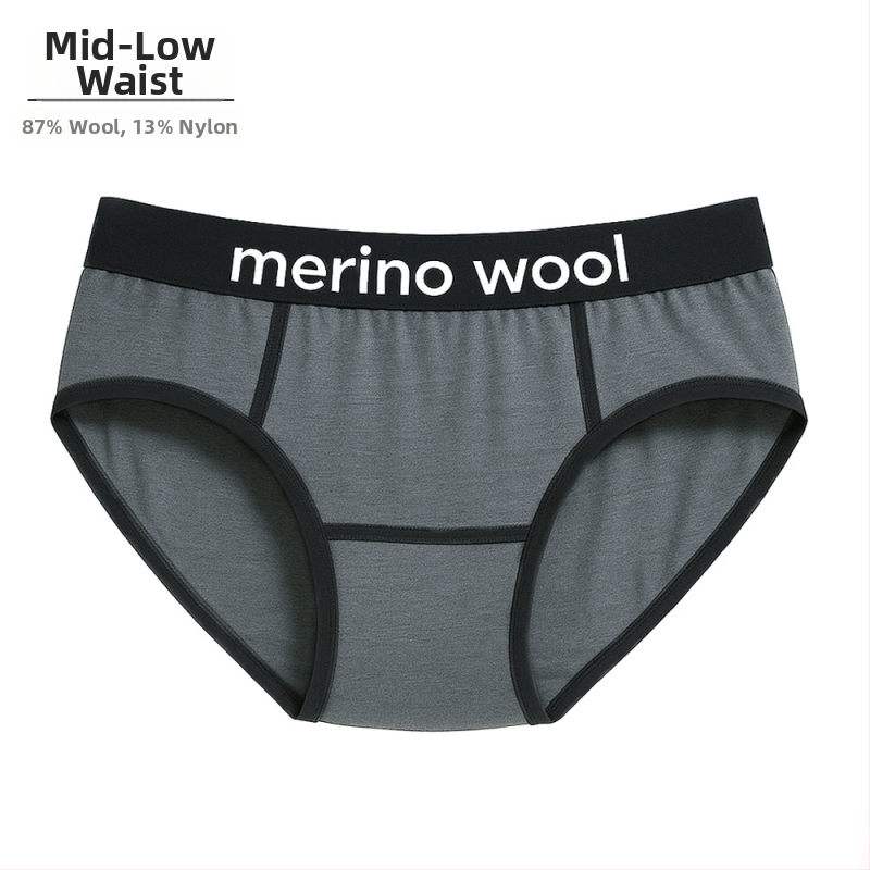 Naiste meriinovillast aluspüksid – õhukesed sportlikud aluspüksid, madal vöökoht, 100% meriinovill