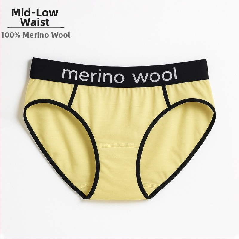 Naiste meriinovillast aluspüksid – õhukesed sportlikud aluspüksid, madal vöökoht, 100% meriinovill