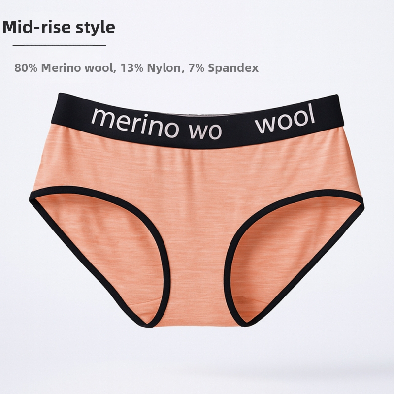 Naiste meriinovillast aluspüksid – õhukesed sportlikud aluspüksid, madal vöökoht, 100% meriinovill