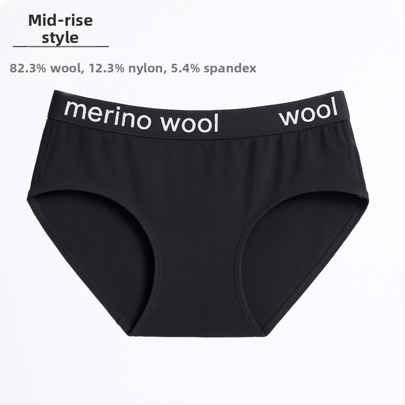 Naiste meriinovillast aluspüksid – õhukesed sportlikud aluspüksid, madal vöökoht, 100% meriinovill