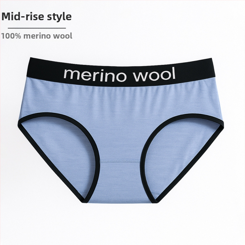 Naiste meriinovillast aluspüksid – õhukesed sportlikud aluspüksid, madal vöökoht, 100% meriinovill