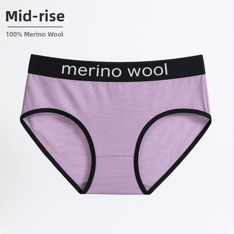 Naiste meriinovillast aluspüksid – õhukesed sportlikud aluspüksid, madal vöökoht, 100% meriinovill