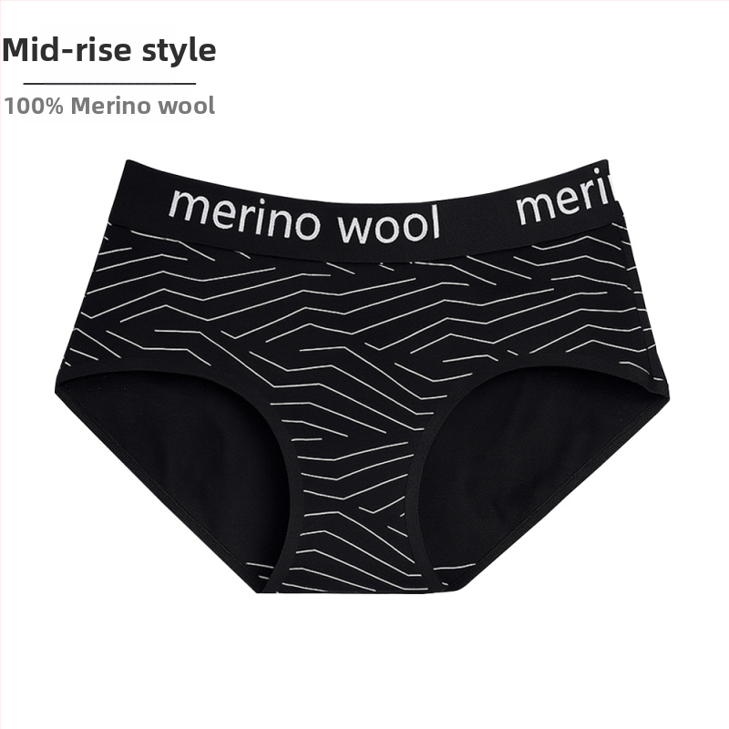 Naiste meriinovillast aluspüksid – õhukesed sportlikud aluspüksid, madal vöökoht, 100% meriinovill