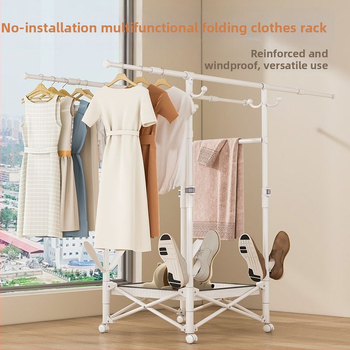 Grīdas sztāvs drēbju žāvēšanai, teleskopisks, pārvietojams un saliekams, nerūsējošā tēraudā, piemērots balkoniem, mājām vai studentu mājām, modelis 7845756785