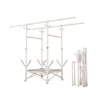 Grīdas sztāvs drēbju žāvēšanai, teleskopisks, pārvietojams un saliekams, nerūsējošā tēraudā, piemērots balkoniem, mājām vai studentu mājām, modelis 7845756785