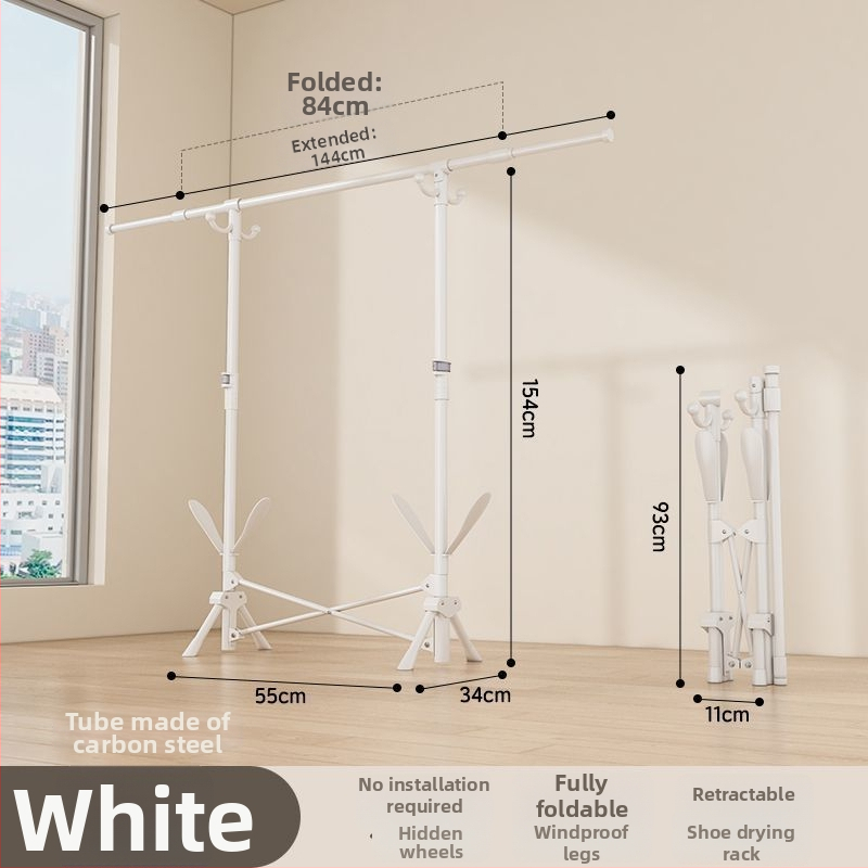 Grīdas sztāvs drēbju žāvēšanai, teleskopisks, pārvietojams un saliekams, nerūsējošā tēraudā, piemērots balkoniem, mājām vai studentu mājām, modelis 7845756785