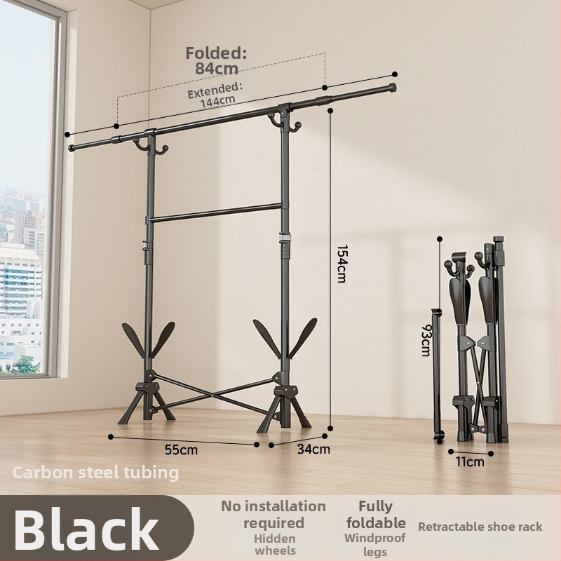 Grīdas sztāvs drēbju žāvēšanai, teleskopisks, pārvietojams un saliekams, nerūsējošā tēraudā, piemērots balkoniem, mājām vai studentu mājām, modelis 7845756785