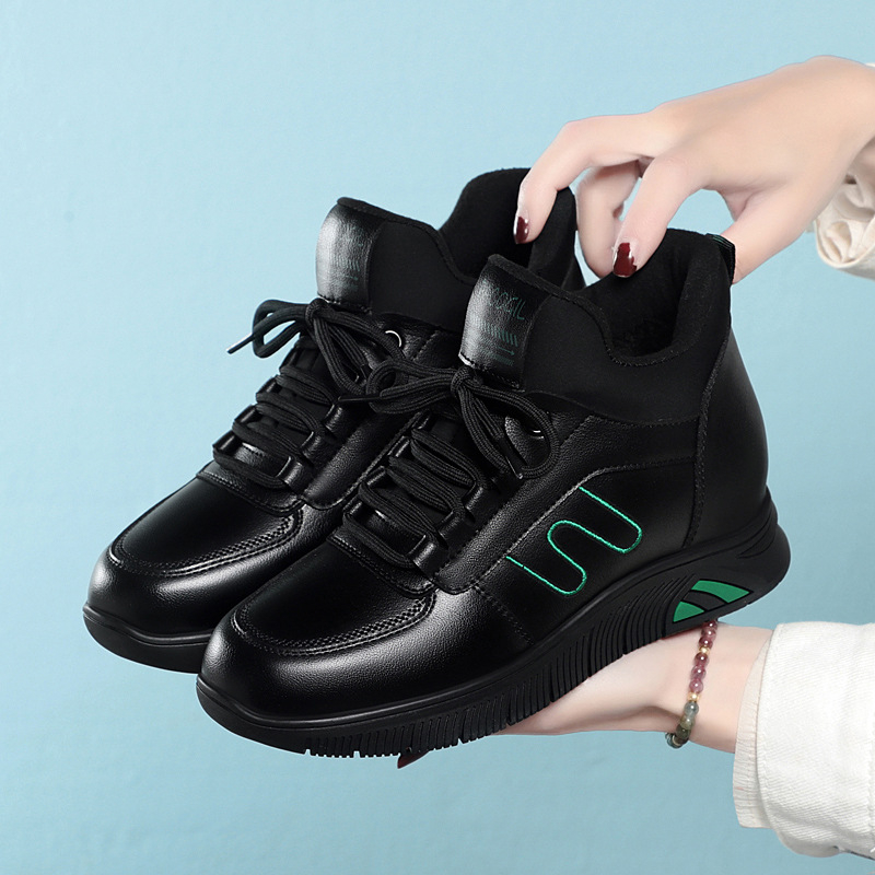 Μαμά casual χειμωνιάτικα γυναικεία παπούτσια με μαλακή σόλα, επένδυση φλίς, πλευρικός φερμουάρ, άνω μέρος από μικροϊνες, εσωτερική σόλα από συνθετική γούνα