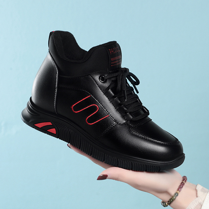 Μαμά casual χειμωνιάτικα γυναικεία παπούτσια με μαλακή σόλα, επένδυση φλίς, πλευρικός φερμουάρ, άνω μέρος από μικροϊνες, εσωτερική σόλα από συνθετική γούνα