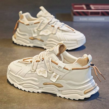 Ανδρικά casual sneakers με επάνω μέρος από τεχνητό δέρμα, εσωτερικό από πλέγμα, πάτος EVA, σόλα από καουτσούκ, σόλα με τεχνολογία injection-molded