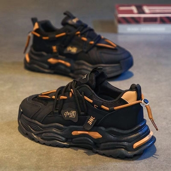 Ανδρικά casual sneakers με επάνω μέρος από τεχνητό δέρμα, εσωτερικό από πλέγμα, πάτος EVA, σόλα από καουτσούκ, σόλα με τεχνολογία injection-molded