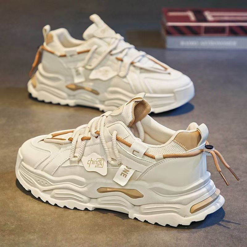 Ανδρικά casual sneakers με επάνω μέρος από τεχνητό δέρμα, εσωτερικό από πλέγμα, πάτος EVA, σόλα από καουτσούκ, σόλα με τεχνολογία injection-molded