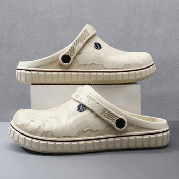 Ανδρικά Crocs-stílus σανδάλια για καλοκαίρι, EVA επάνω μέρος, EVA σόλα, κατασκευή injection-molded, slip-on, χαλαρό στυλ