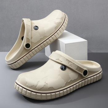 Ανδρικά Crocs-stílus σανδάλια για καλοκαίρι, EVA επάνω μέρος, EVA σόλα, κατασκευή injection-molded, slip-on, χαλαρό στυλ