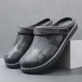 Ανδρικά Crocs-stílus σανδάλια για καλοκαίρι, EVA επάνω μέρος, EVA σόλα, κατασκευή injection-molded, slip-on, χαλαρό στυλ