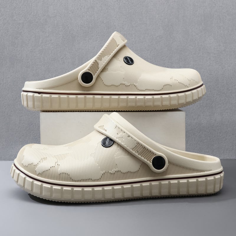 Ανδρικά Crocs-stílus σανδάλια για καλοκαίρι, EVA επάνω μέρος, EVA σόλα, κατασκευή injection-molded, slip-on, χαλαρό στυλ