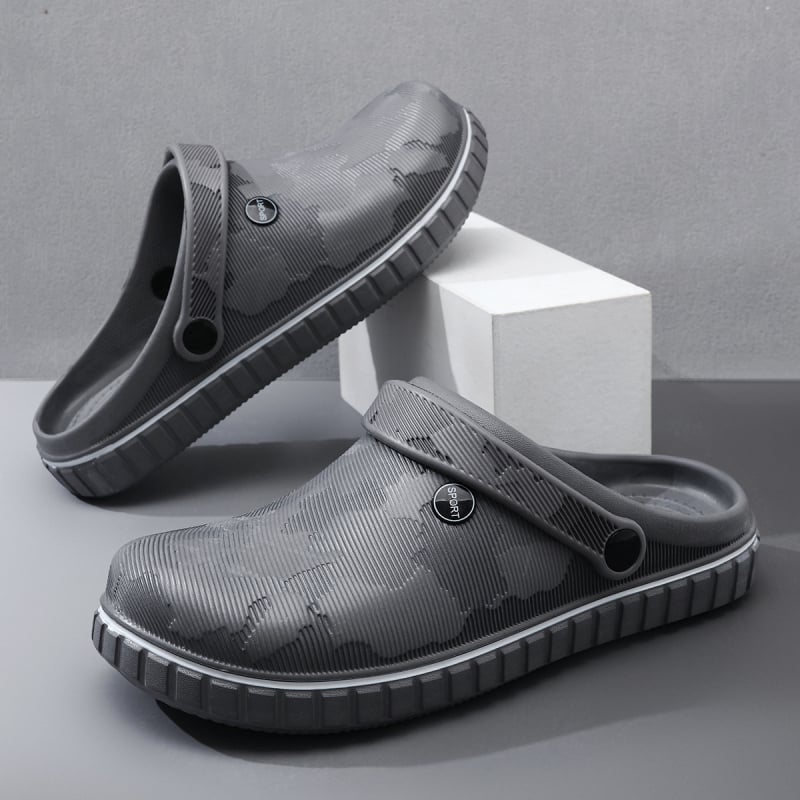 Ανδρικά Crocs-stílus σανδάλια για καλοκαίρι, EVA επάνω μέρος, EVA σόλα, κατασκευή injection-molded, slip-on, χαλαρό στυλ