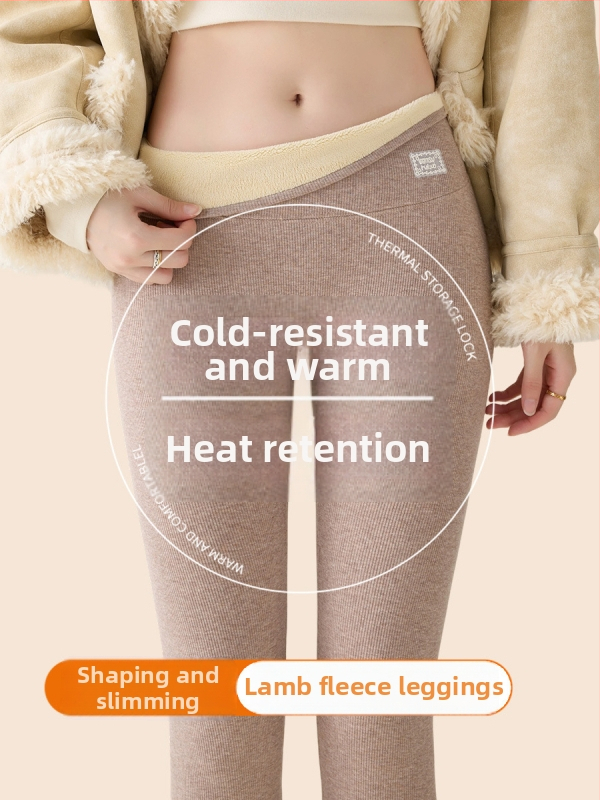 Medvilniniai žieminiai leginsai su fliso viduje, aukštos liemens formavimui, super stora, šilta