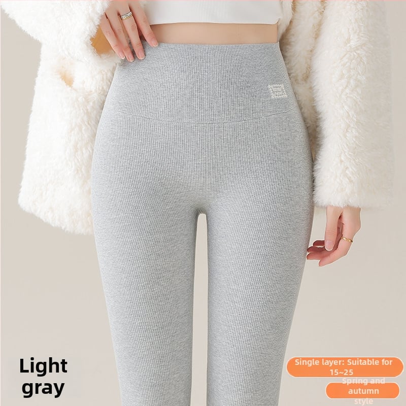 Medvilniniai žieminiai leginsai su fliso viduje, aukštos liemens formavimui, super stora, šilta