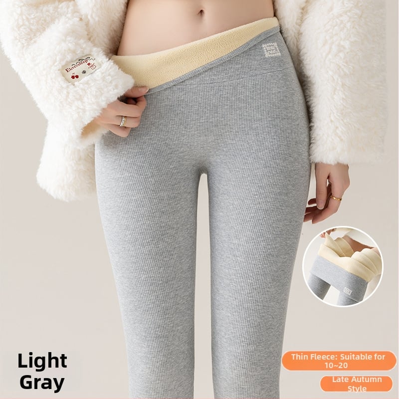 Medvilniniai žieminiai leginsai su fliso viduje, aukštos liemens formavimui, super stora, šilta