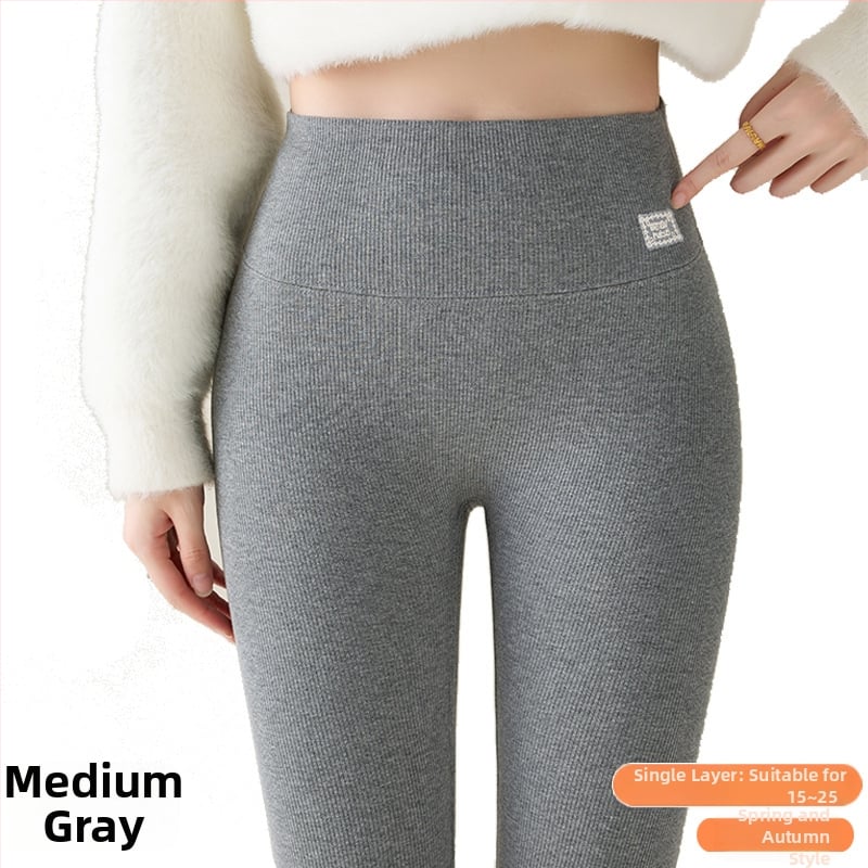 Medvilniniai žieminiai leginsai su fliso viduje, aukštos liemens formavimui, super stora, šilta