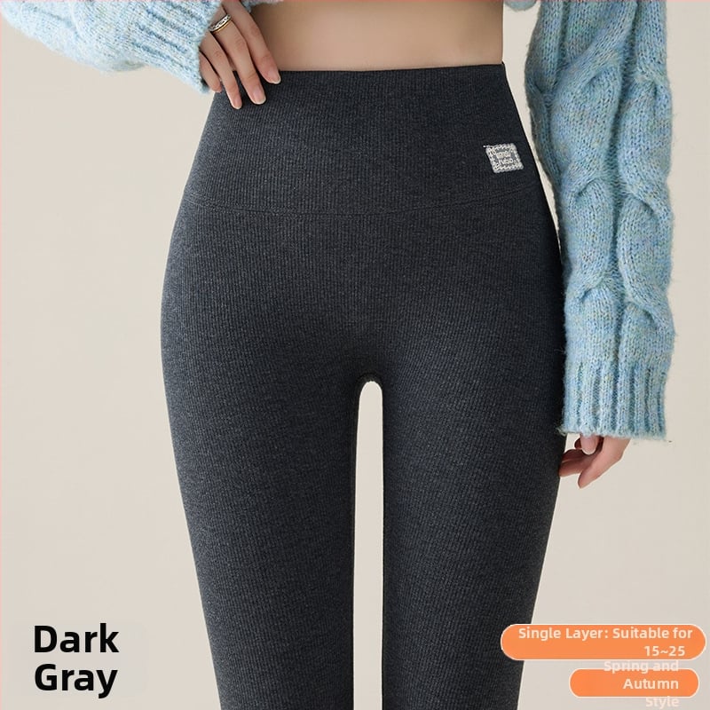 Medvilniniai žieminiai leginsai su fliso viduje, aukštos liemens formavimui, super stora, šilta