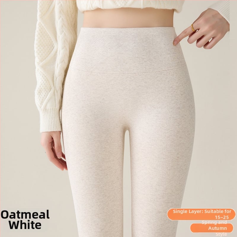 Medvilniniai žieminiai leginsai su fliso viduje, aukštos liemens formavimui, super stora, šilta