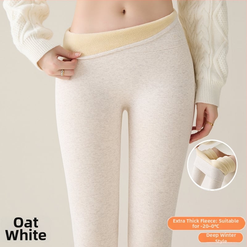 Medvilniniai žieminiai leginsai su fliso viduje, aukštos liemens formavimui, super stora, šilta