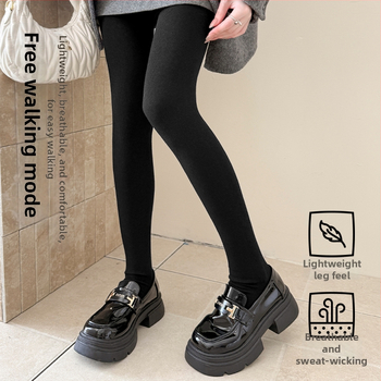 Ženské hrubé bavlnené legíny s vertikálnym vzorom dračie pazúry, priedušné a teplé, štýl pantyhose