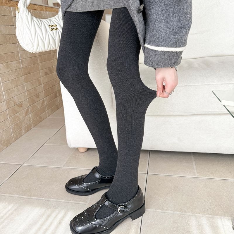 Ženské hrubé bavlnené legíny s vertikálnym vzorom dračie pazúry, priedušné a teplé, štýl pantyhose